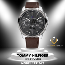 Tommy Hilfiger Hombres Cuarzo Correa de Cuero Esfera Gris 48mm Reloj 179... - £94.41 GBP