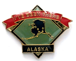 Alaska I’ve Been Here Travel Souvenir Pin State Map Big Dipper Stars Red... - $9.99