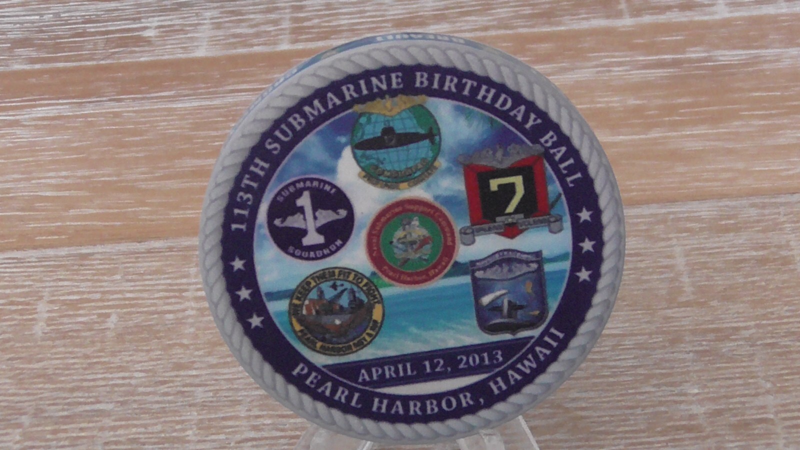 113th Submarine Birthday Ball 2013 Pearl Harbor Hawaii Ceramic Challenge... - $18.80