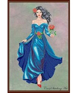 Mirabelle, The Midnight Rose by CSA with Digital Chart and Complete Mate... - $59.39+