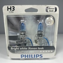 Philips H3CVB2 CrystalVision Ultra Bright White Headlight Bulb 2 Pack. A... - £7.56 GBP