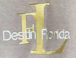 VTG Destin Florida Sweatshirt Embroidered Mens MEDIUM Jerzees USA Taylor... - $86.12