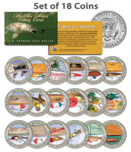 Set Of All 18 Collectible Antique Fishing Lures Jfk Kennedy Half Dollar Us Coins - £73.49 GBP