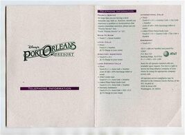 Disney's Port Orleans Resort Telephone Instructions &amp; Note Pad 1990s WDW - $17.82