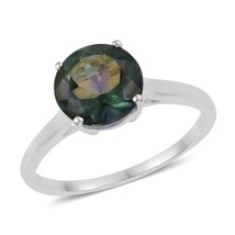 Good Times Mystic Quartz Sterling Silver Solitaire Ring (Sz 8) 3.40cts. ... - £18.31 GBP