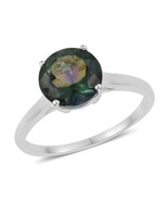Good Times Mystic Quartz Sterling Silver Solitaire Ring (Sz 8) 3.40cts. ... - £18.54 GBP