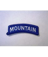 MOUNTAIN TAB PATCH FULL COLOR WHITE ON BLUE NOS - $4.47 CAD