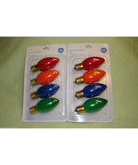 CHRISTMAS LIGHT BULBS C9 LARGE  MULTI COLORED 7 WATT ENERGY SAVER 8 Repl... - €8,68 EUR