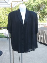 Nwt Danny&amp;Nicole Black Pleated Blouse 24W - $24.99