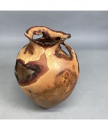 Artistic Hand Carved Silver Maple Wooden Vase - 8”H - Signed - $376.14 MXN