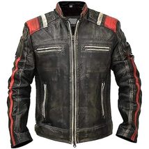 Trends Fashion vintage cafe racer Distressed Leather Jacket For Mens (US, Alpha, - £101.82 GBP+