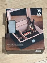 Blksmith Window Top Mahogany Wood Desktop Humidor Holds 40 to 50 Cigars ... - $60.00