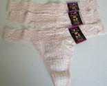 3 Maidenform Lace Thongs Pink and white print Size 9 Style DMESLT - £12.48 GBP