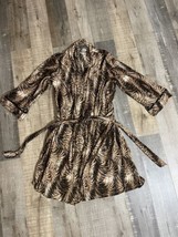 Studio Donatella Tiger Stripes Intimates Sleepwear Dress Wrap Robe Size S/M - £23.08 GBP