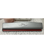 VTG Clix Paper 3 Hole Punch Set Grey &amp; Red Metal Industrial Mid Century ... - €10,22 EUR