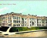 High School Building Everett Washington WA 1910 DB Postcard Sprouse &amp; So... - $4.90