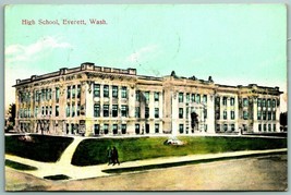 High School Building Everett Washington WA 1910 DB Postcard Sprouse &amp; Son I9 - £3.84 GBP