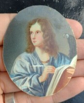 Antique portrait Miniature hand painted. frame young Voltaire??  - £1,486.29 GBP