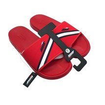 Avia Mens Diagonal Sandals Slides Rubber Red 11 - $14.49