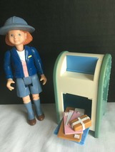 Fisher Price Loving Family Doll House US Mail Mailbox + Carrier + Letters 1995 - £18.87 GBP