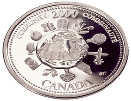 2000 Canadian 25-Cent Community/December Millennium Quarter Coin UNC - £1.41 GBP