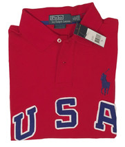 NEW Vintage Polo Ralph Lauren Polo Shirt!  Red Blue Yellow  Huge USA  Custom Fit - £50.12 GBP