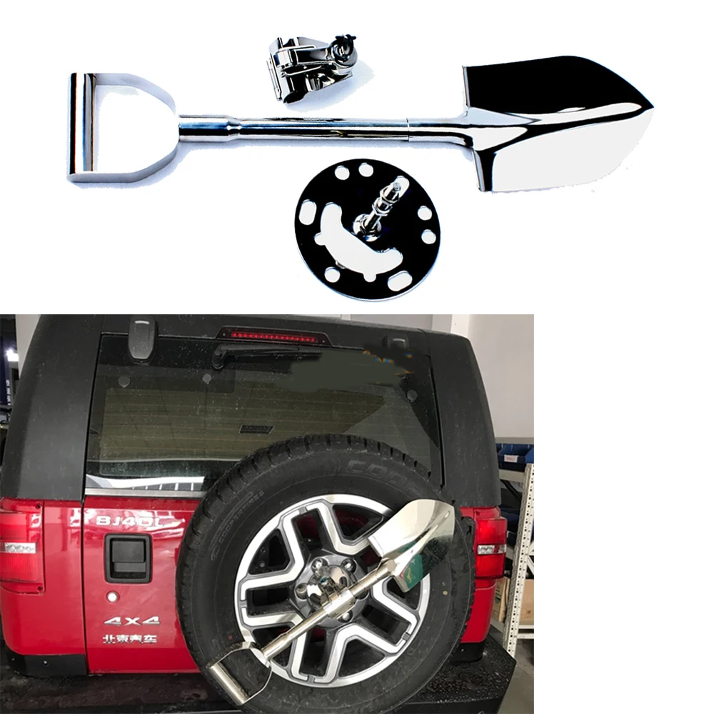 4WD 4x4 SPARE TYRE 304 STAINLESS STEEL MUD SNOW SHOVEL WITH KEY LOCKED S... - $82.06+