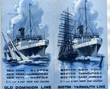Eastern Steamship Lines 1938 Booklet Old Dominion &amp; Boston Yarmouth Line - $27.72