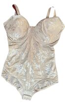 Flexees Girdle Nude Floral Bodysuit All-in-One Bra Panty ShapeWear 36DD ... - $6.00