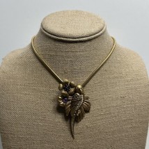 Vintage Costume Jewelry Pendant Parrot or Parakeet Necklace - £18.00 GBP