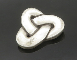 925 Sterling Silver - Vintage Celtic Knot Smooth Shiny Brooch Pin - BP8220 - £62.04 GBP