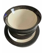 12 Sango Malibu Black 4820 Dishwashersafe Bowls, Salad &amp; Dinner Dishes P... - $134.81 CAD