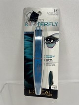 871 BLACKEST BLACK Loreal Voluminous Butterfly WATERPROOF Mascara # - $6.29