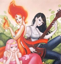2014 Adventure Time Poster Bubblegum Flame Marceline Mimi Yoon 16 x 11&quot; ... - $557.00 MXN