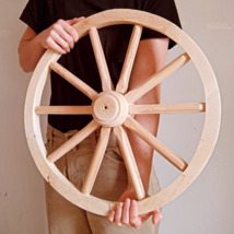 Rustic Wooden Wagon Wheel | Handmade Garden Décor | Farmhouse Wall &amp; Cha... - $35.96+