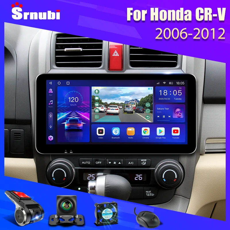 Srnubi 10.3&quot; Android 11 Car Radio For Honda CR-V 3 RE CRV 2007-2011 2Din - £112.58 GBP+