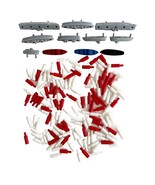 Battleship Game Pieces Vintage Lot Of Over 100 Pcs Ships Markers Collect... - $19.99
