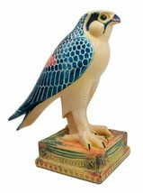 Ebros Egyptian God Horus Falcon On Pedestal Statue 6.25&quot;Tall Figurine - £21.57 GBP
