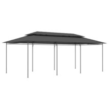 Gazebo Anthracite Tubular Steel Large UV-Resistant Materials - $4,367.29 MXN