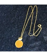 Estate Dainty Goldtone Chain w Double Circle Pendant Necklace – chain is... - £5.31 GBP