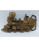 Vintage 1978 Solid Brass Heavy Train Shaped Locomotive Cutout Belt Buckle - $373.28 MXN