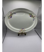 Superior Hall China &quot;Tulips&quot; Oval Serving Platter Retired USA ￼13.5” - $12.00