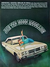 Join the dodge rebellion 1965 Vintage Print Ad - $196.56 MXN