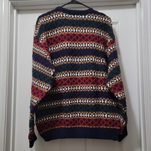 VTG Norm Thompson Colorful Coogi Style Striped Cosby Grandpa Sweater USA Mens XL - £66.48 GBP