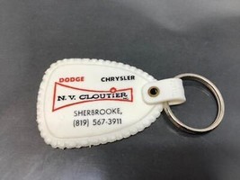 Vintage Promo Keyring Nv Cloutier Keychain Dodge Chrysler Porte-Clés Sherbrooke - £5.93 GBP