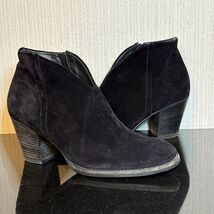 Paul Green Delgado Ankle Boots Womens 7 Black Distressed Suede Mid Cuban... - €46,16 EUR