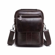 Bull Natural Leather Male One Shoulder Messenger bag For Men Travel Cross-body B - £90.71 GBP