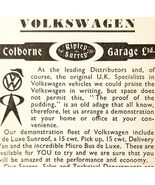 1954 Colborne &amp; Sons Ltd Volkswagen Dealer Advertisement Automobilia E89G1 - $364.86 MXN