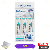 3 X Sensodyne Deep Clean Precision Toothbrush SOFT For Sensitive Teeth - $21.90