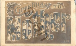 RPPC Greetings To Mother Holiday Postcard Early 1900s PM 1910 - £18.50 GBP